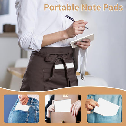 Note Pads 4x6 Inch, 6 Pack Blank Scratch Pads, 50 Sheets Per Memo Pad for Writing, White Pad of Paper Suit for Home, Office and School, Tear off Notepad, Small Server Notebook