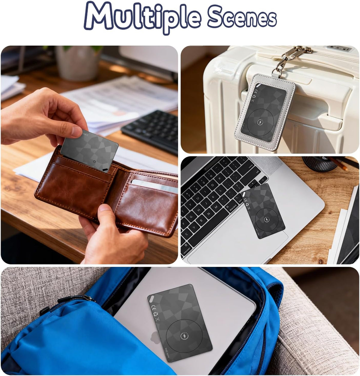 Wallet Tracker Card (iOS and Android) - 0.06in Slim Tracking Card