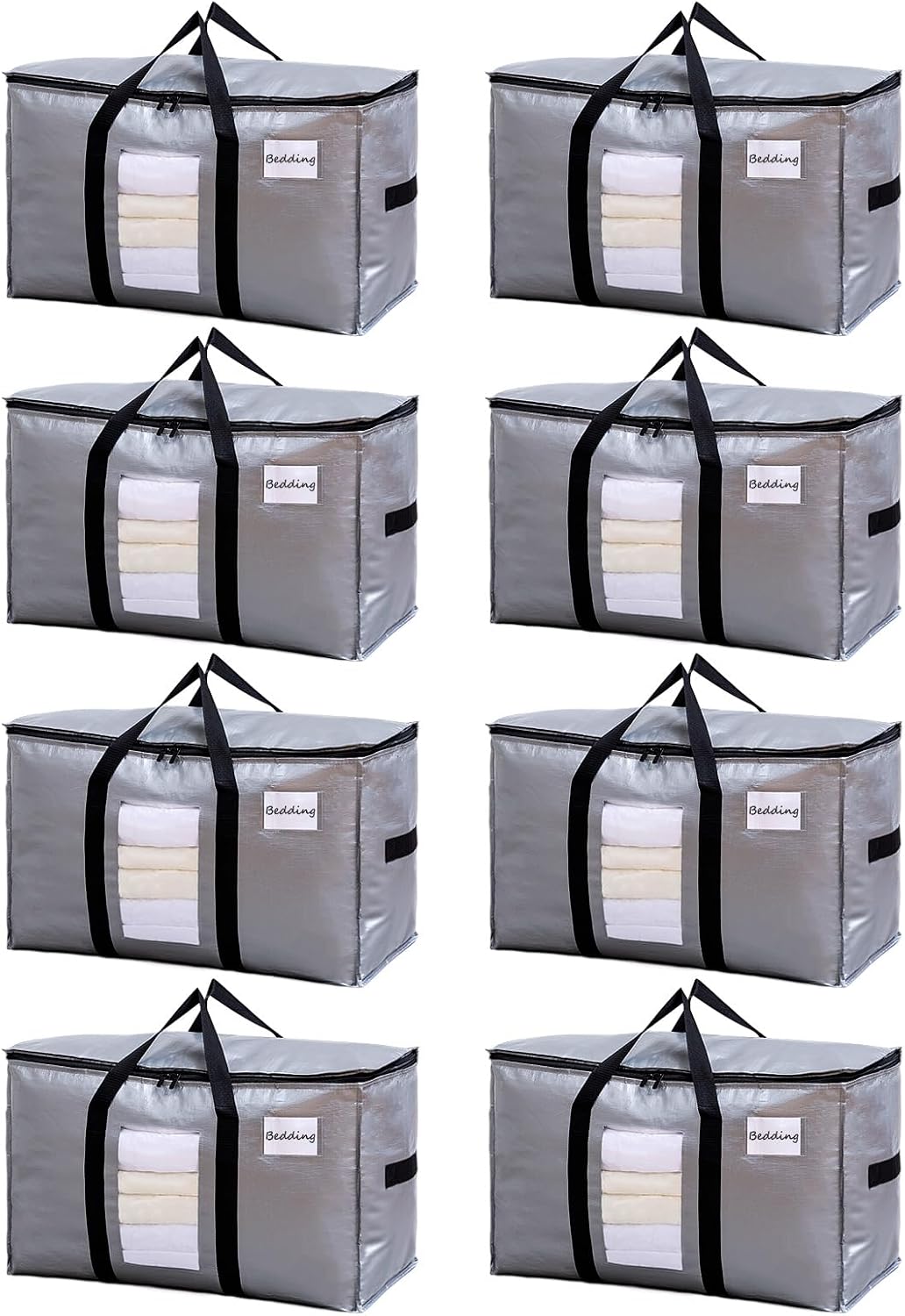 TAILI Blue Extra Large Moving Bags,Storage Bags with Visible Window