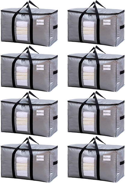 TAILI Blue Extra Large Moving Bags,Storage Bags with Visible Window