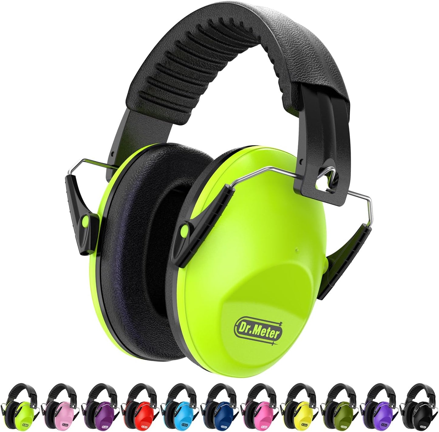 Dr.meter Ear Muffs for Noise Reduction: 27.4SNR Noise Cancelling Headphones for Kids Adults, EM100 Adjustable Hearing Protection Earmuffs for Monster Jam, Autism Sensory, Concerts, Fireworks