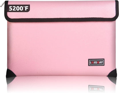 Fireproof Document Bag - with 5200°F Heat Insulated, Waterproof Fireproof Bag with Zipper, 8 Layers of Functional Materials, Fireproof Money Bag for Cash/Documents/Valuables, Fire bag 11"x7.7"