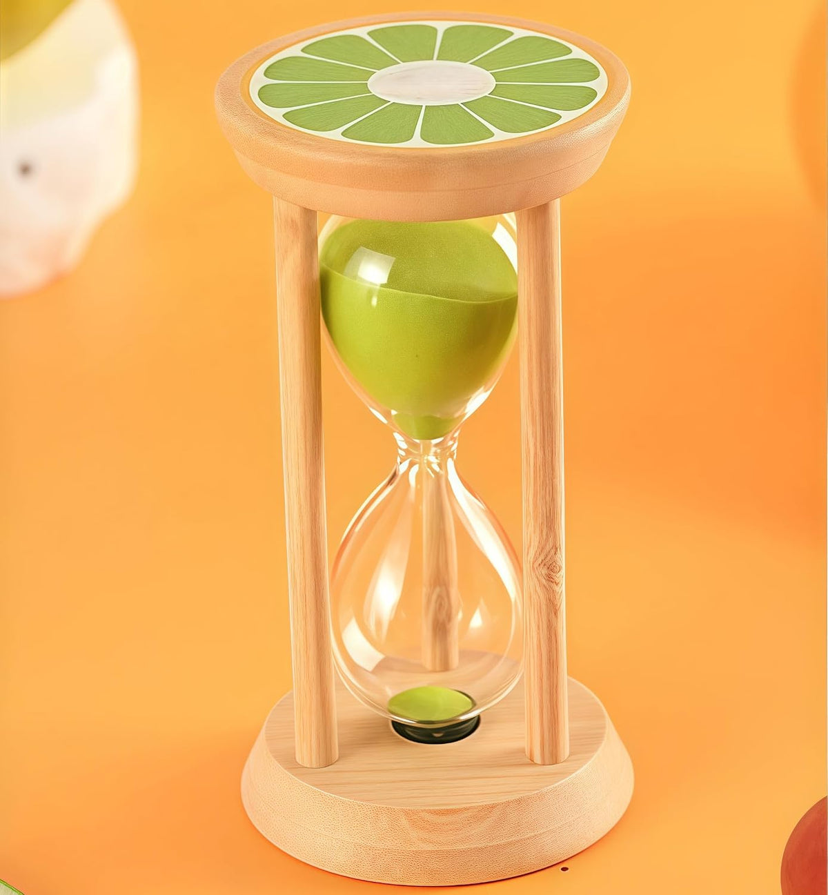 Mini Wooden Sand Timers,100% Bamboo Hourglass Sand Timers 1Min Sandglass Timer for Toothbrush Timer Games Classroom Home Office Cooking(Blue+1Min)