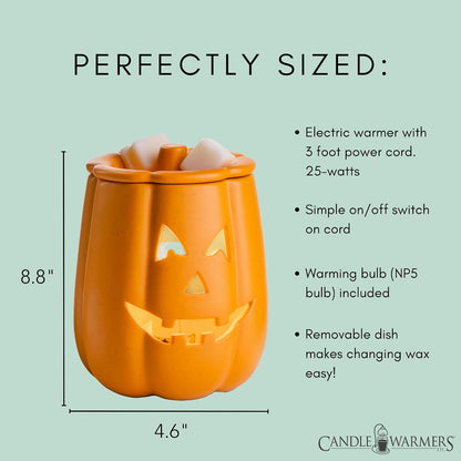 Candle Warmers ETC. Illumination Fragrance Warmer- Light-Up Warmer for Warming Scented Candle Wax Melts and Tarts or to Freshen Room, White Harmony