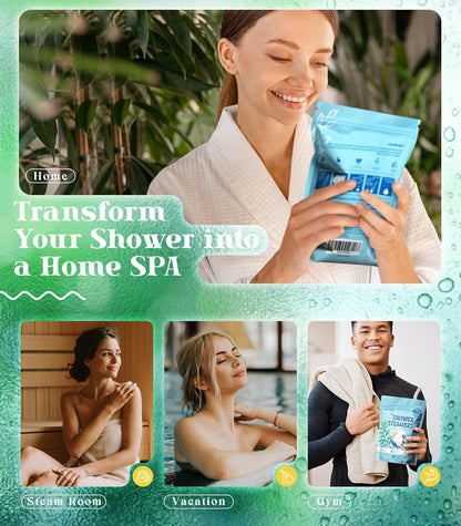 POPCHOSE Shower Steamers Aromatherapy 16 Pack, Valentines Day Gifts for Women & Men, Eucalyptus for Shower with Natural Essential Oils- Quick Relief Nasal Congestion, Home SPA & Self Care Relaxation