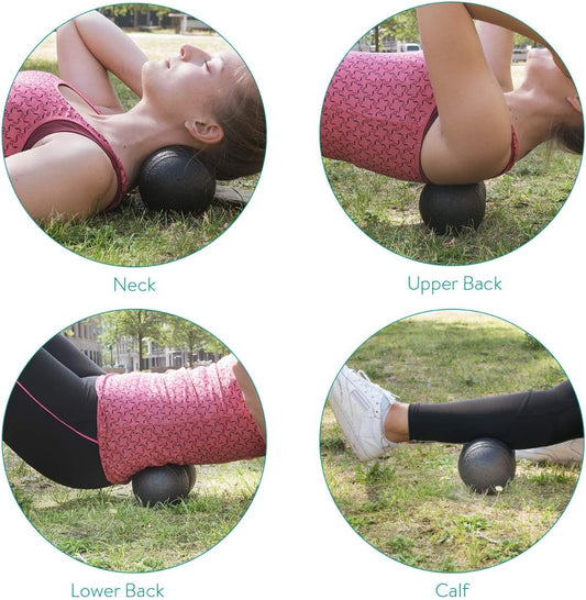 Navaris Double Massage Ball - Peanut Shaped Self-Massage Balls Trigger Point for Muscle Relaxation - Peanut Balls