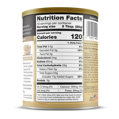 Caffe D'Vita Spiced Chai Tea Latte 1 lb. can (16 oz.)
