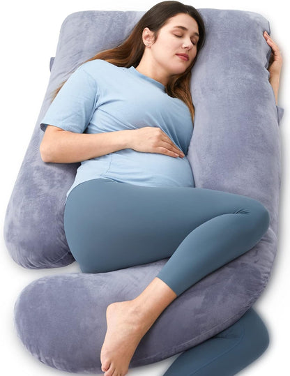 Momcozy Cooling Pregnancy Pillow - U Shaped Full Body Maternity Pillow