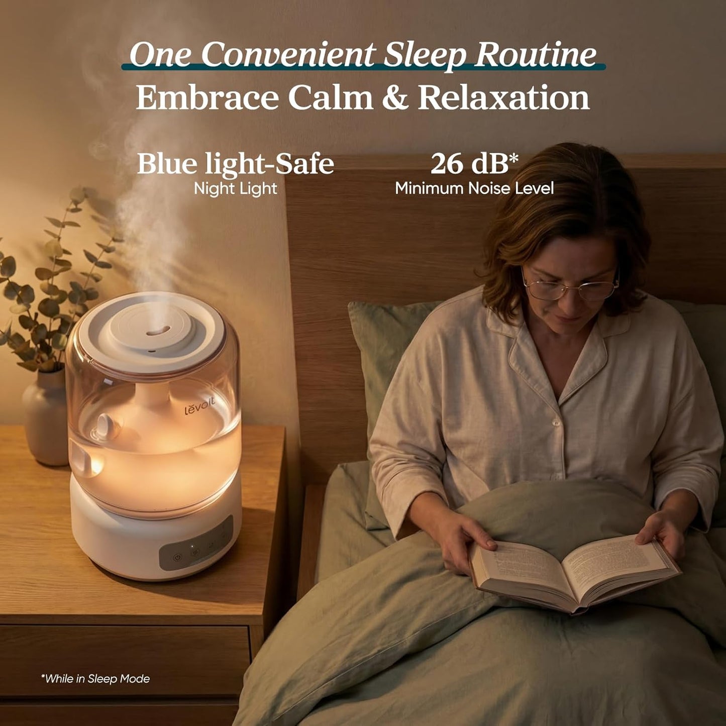 LEVOIT Humidifiers for Bedroom Large Room Home, (6L) Cool Mist Top Fill Essential Oil Diffuser for Baby & Plants, Smart App & Voice Control, Rapid Humidification & Auto Mode - Quiet Sleep Mode, Gray