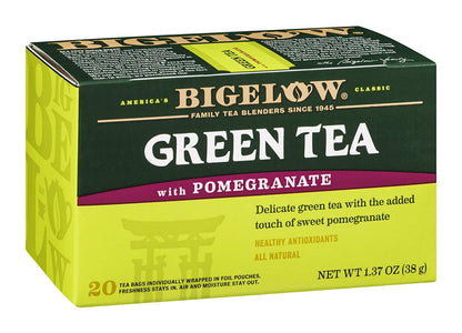 Bigelow Tea Green Tea with Mint, Caffeinated Tea with Green Tea and Peppermint, 20 Count (Pack of 6), 120 Total Tea Bags