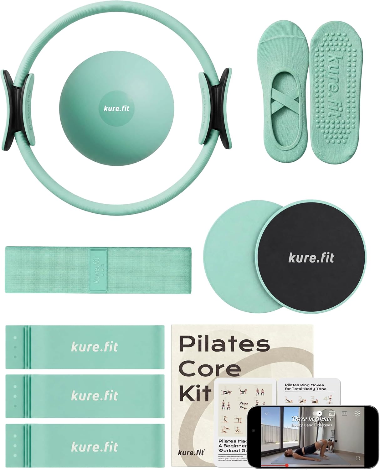 Pilates Kit for Women – Home Pilates Equipment Set with Ring, Ball & Resistance Bands | Pilates Starter Kit with Accessories in Gift Box