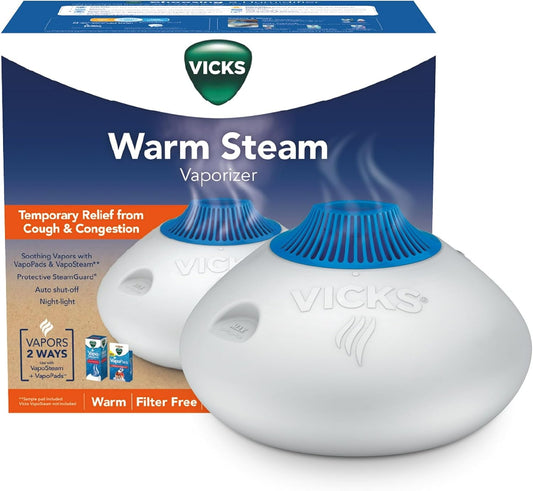 Vicks Warm Steam Vaporizer & Humidifier for Small and Medium Rooms