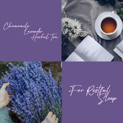 Life Plus Style Gourmet Pagoda Garden Chamomile Lavender Herbal Tea Caffeine Free Hot or Iced Floral Blend Natural Delicious Sleep Tea 60 Tea Bags