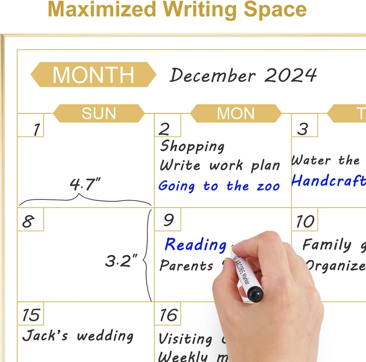 ARCOBIS Monthly Calendar Whiteboard