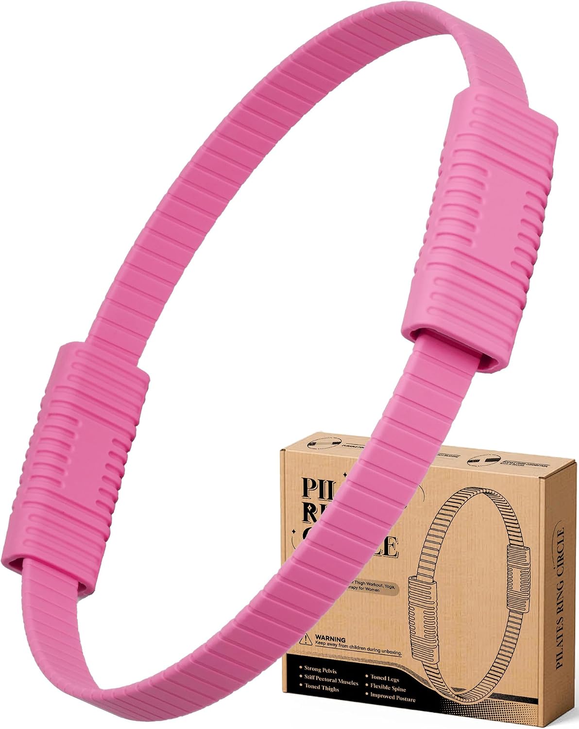 SUBCULTUREPICK Pilates Ring, Silicone Magic Pilates Rings, Lightweight & Durable Flexible Fitness Circle Exercise Equipment for Toning Arms, Thighs,Legs, Core,Yoga & Physical Therapy