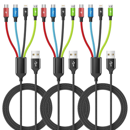4 in 1 Multi Charging Cable, 5FT Charging Cords for Multiple Devices