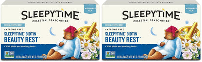 Celestial Seasonings Sleepytime Tea Plus Melatonin, Caffeine Free, Celestial Seasonings Herbal Tea, 18 Bag Box