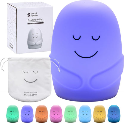Special Supplies Mindfulness Guided Breathing Exercises, Nightlight Mode, Guided Daily Visual Relaxation and Restful Sleep for Kids or Adults, Color Changing Nightlight