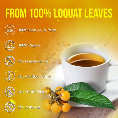 FreshDrinkUS, Premium Loquat Leaf Tea, 40 Count, Pure, Caffeine Free