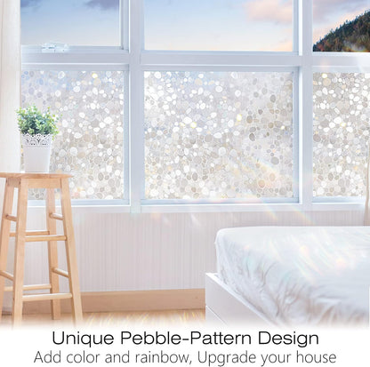 rabbitgoo Blackout Window Film Room Darkening Light Blocking 17.5" x 78.7" | Removable Static Cling without Glue, Tint & Privacy Film for Window Inside, Day & Night Sleep for Home Garage Bedroom House
