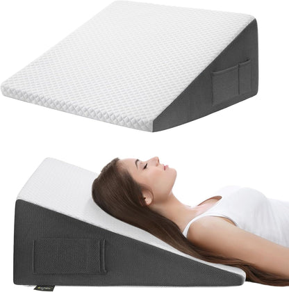 Cozymaker 7.5-inch Bed Wedge Pillow for Sleeping Back Support Pain Relief