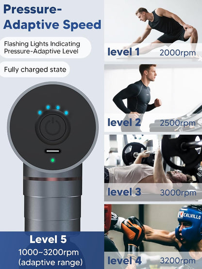 arboleaf Massage Gun Deep Tissue, Balance of Power & Portability Full-Metal Percussion Massager with Silent Brushless Motor - Ultra-Quiet Pocket-Sized for Athletes Back Pain Relief Home Office Travel