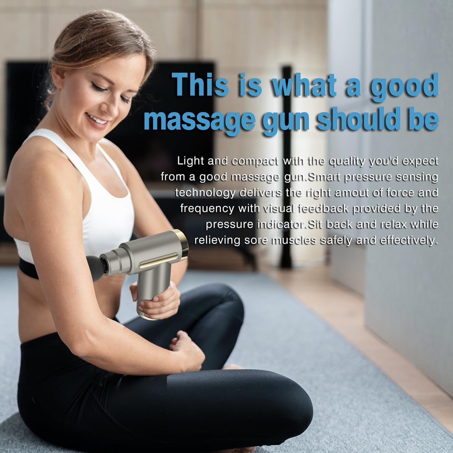 Jancane Mini Massage Gun, Deep Tissue Muscle Massager with 6 Speeds & 4 Heads, Super Quiet Handheld Percussion Massager for Pain Relief, Athletes, Office Workers & Parents, Portable Gift