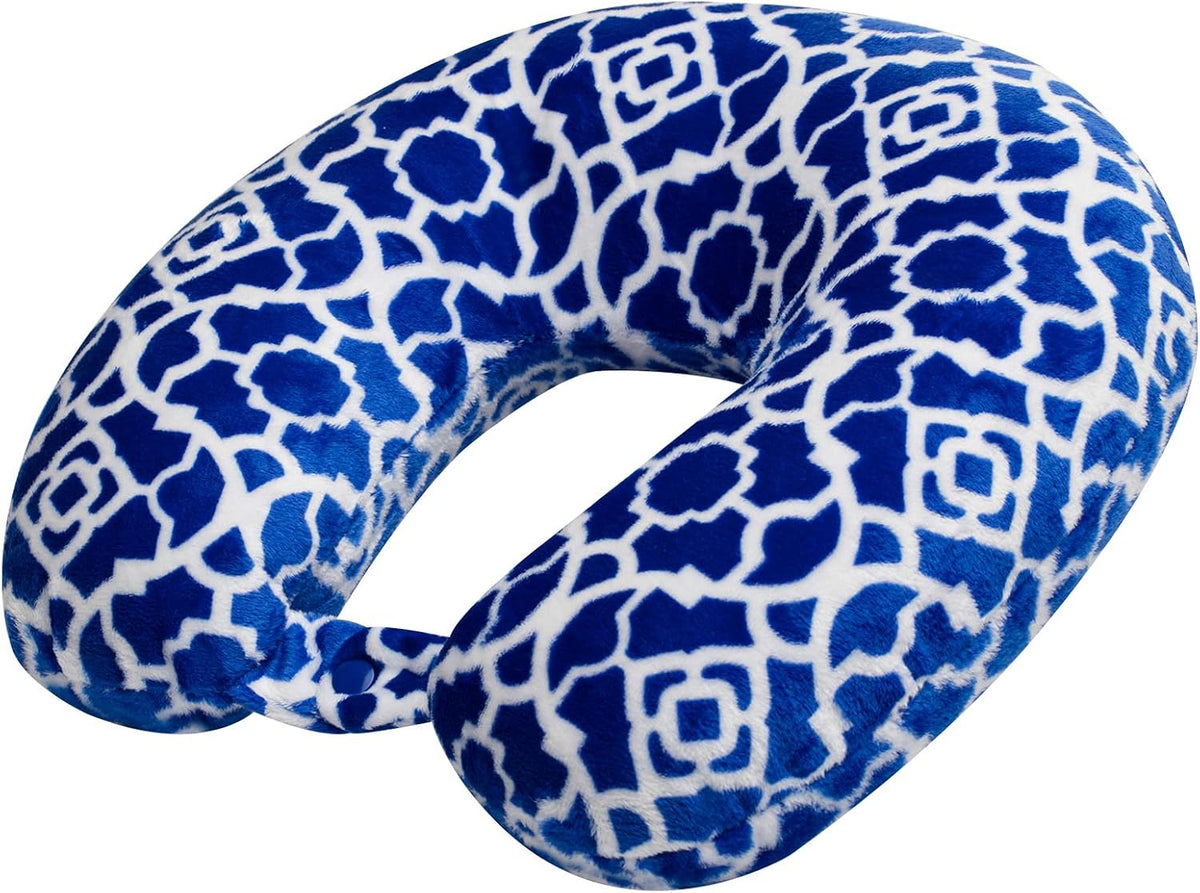 Wolf Essentials Adult Fleece Travel Neck Pillow for Airplane, Charcoal