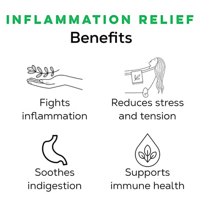 LOOSE LEAF Inflammation Relief Herbal Tea, Soothing Caffeine Free Organic Tea Blend for Stress and Inflammation