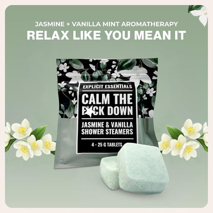 Explicit Essentials B Relax Shower Steamers | Lavender Mint Aromatherapy Shower Steamers for Relaxation & Stress Relief | Spa Shower Gift for Self-Care, Birthdays & Holidays