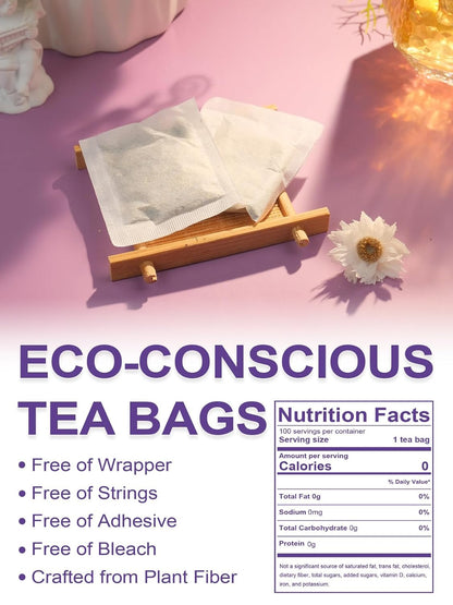 TeeLux Chamomile Passionflower Tea Bags, Smooth & Soothing Taste, 100 Count