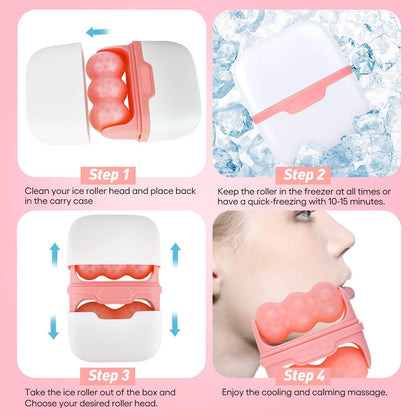 Fronnor Ice Roller for Face,Eyes,Cooling to Tighten Brighten Complexion, Soothing Skin Care Tool, Massager Under Eye Puffiness,Gift for Women