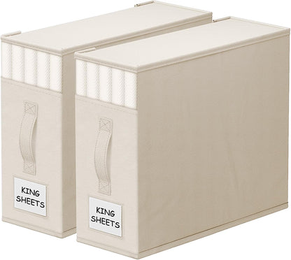 StorageTastic Bed Sheet Closet Organizers and Storage Under Bed Storage