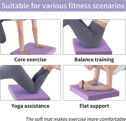 Balance Pad, High-Density TPE Foam Balance Pad Non-Slip Water-Resistant Lightweight Portable for Yoga, Stability Training, Balance Exercises, Hip Thrusts, Home & Gym Fitness