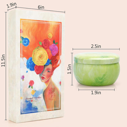 Candles, Scented Candles Gift Set for Women, 8 Pack Fruity Floral Soy Wax Aromatherapy Candles, Travel Tin Candles in Artist Gift Box, Birthday Gifts for Mom, Wife, Sister, Friend, Housewarming