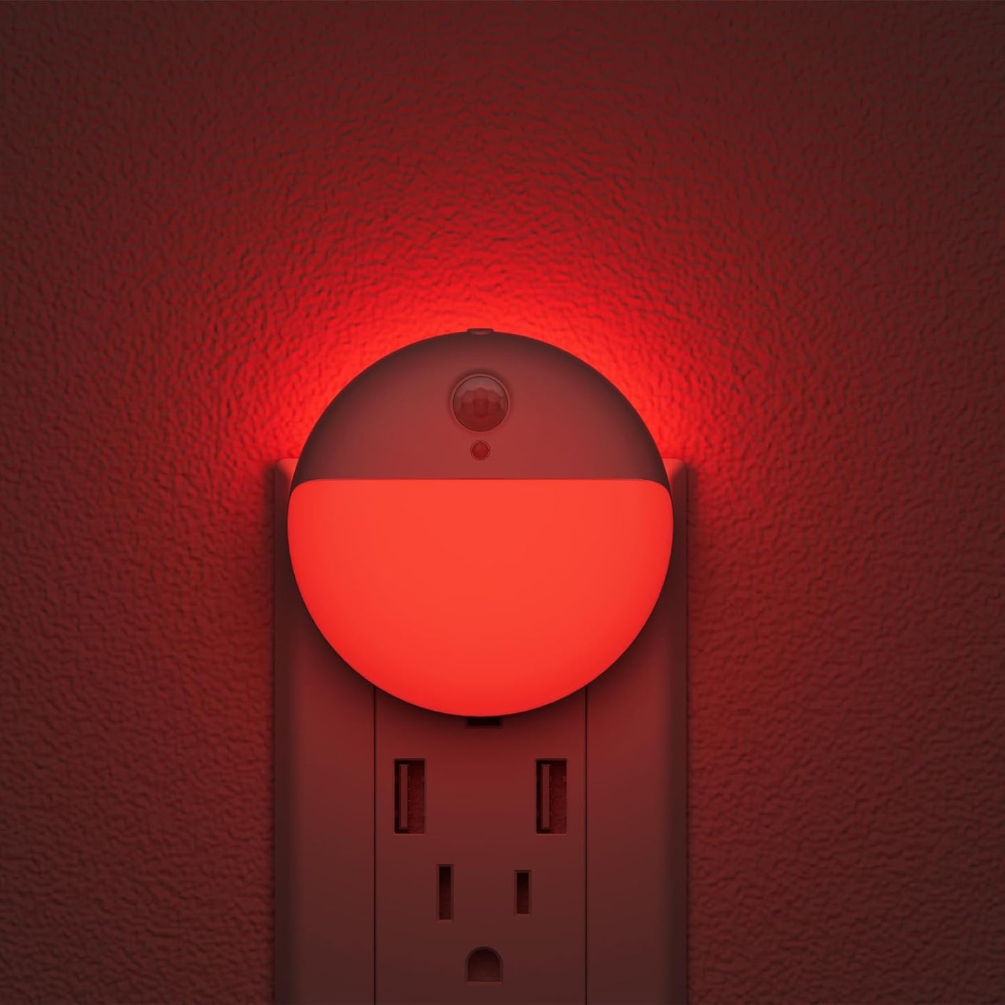 YUNLEX 2 Pack Plug in Sleep Night Light with Motion Sensor and Dusk to Dawn Sensor, 3 Modes, Soft Glow, Stepless Dimming, LED Lights for Bedroom, Sleep, Baby Nursery, Kids, Toddler, Home Decor (Amber)