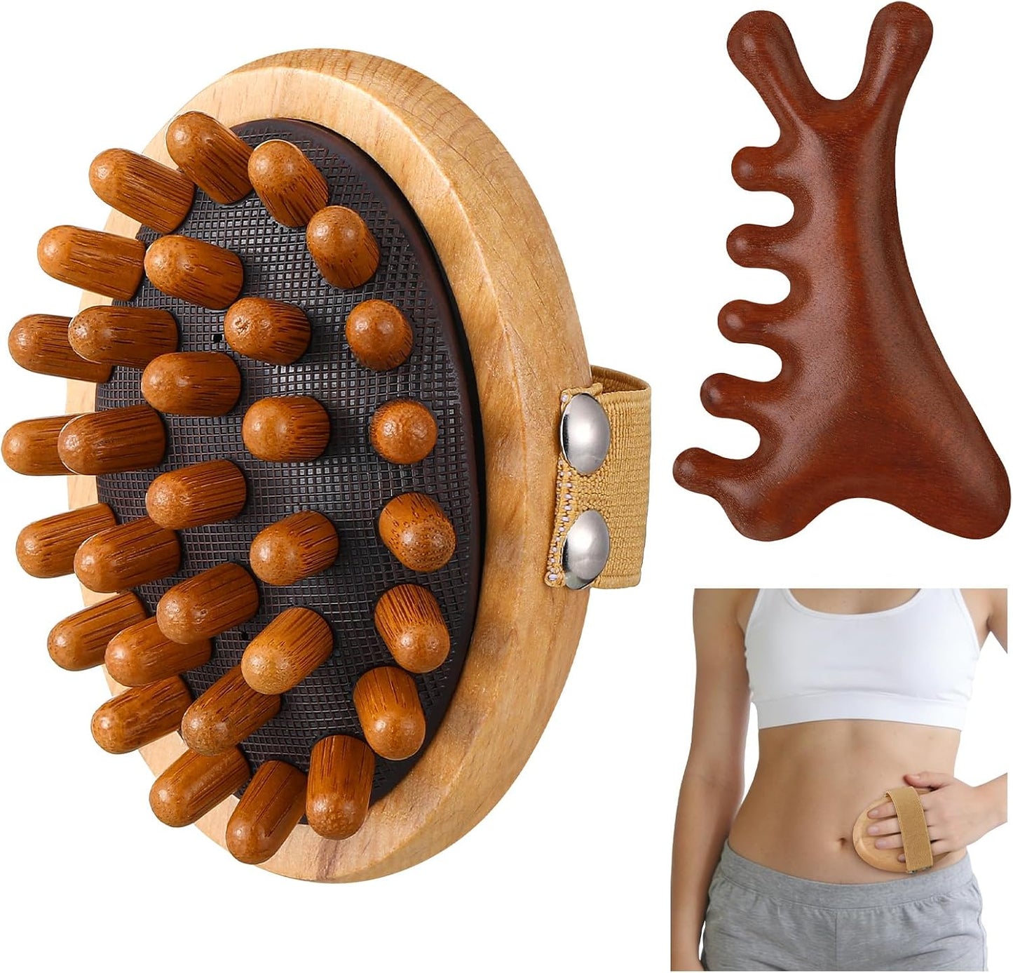 ProSuites 3 Pcs Wooden Head Scalp Massager Comb, Head Massage Tool for Relaxation Hair Gua Sha Comb
