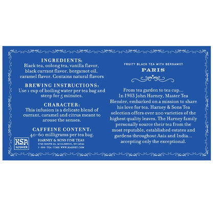 Harney & Sons Paris Black Tea Bags, 50 Count