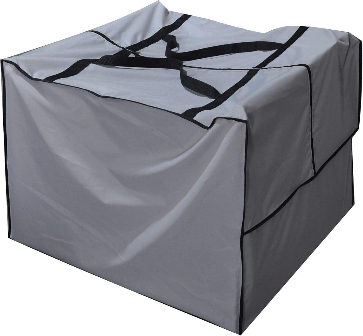 Outdoor Square Cushion/Cover Storage Bag, Protective Zippered Storage Bags with Handles, 32''L x 32''W x 24''H Black