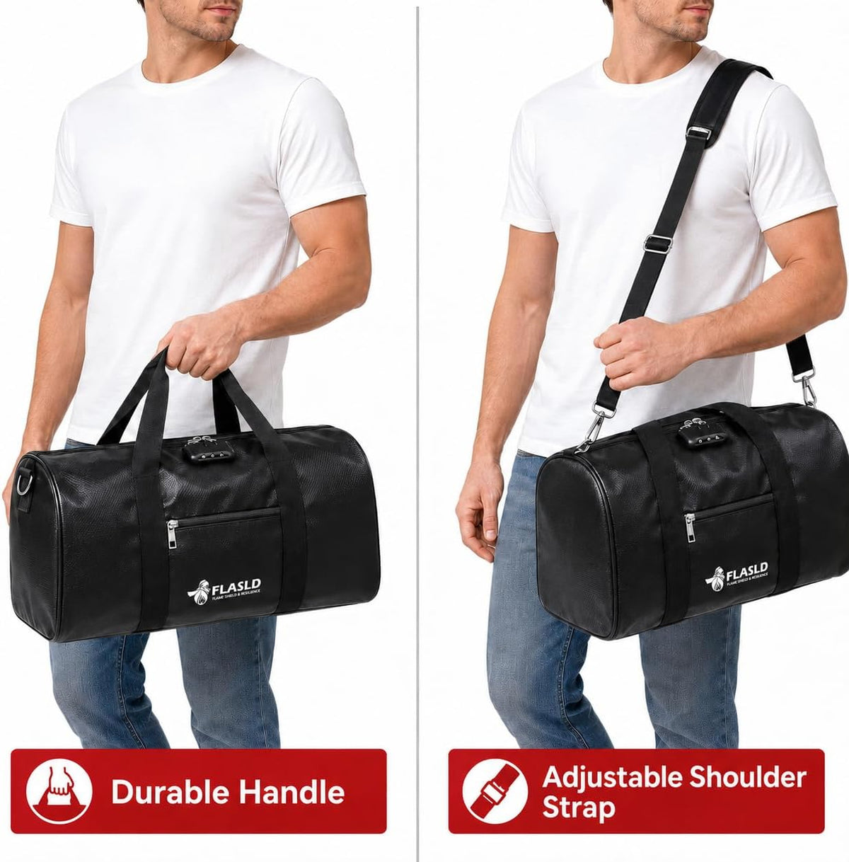 FLASLD Large Fireproof Document Bags, 24x12x12” Waterproof Storage Firesafe Bag, Fireproof Folder Safe Box for Cash, Valuables & Passport, Silicone Coating & Zipper Closure