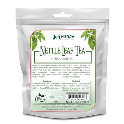 Merja Herbs Nettle Leaf Tea - Bone Wellness & Pain Relief - Natural Caffeine Free - Loose Tea - 100% Natural & Premium Quality 50gr 1.8 oz