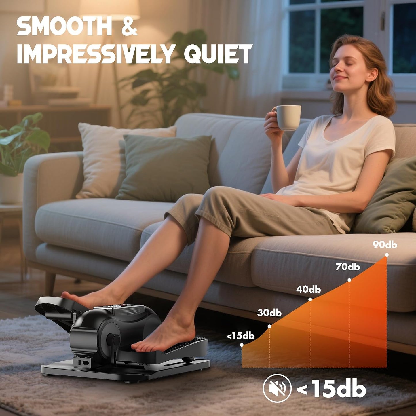 Yagud Under Desk Elliptical Machine, Elliptical Leg Exerciser as Seen on TV