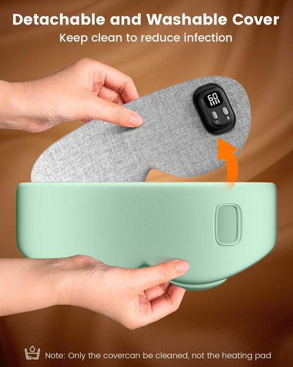 Cordless Heated Eye Mask, 4 Temp Timed Shutdown for Dry Eyes & Sleep Relief