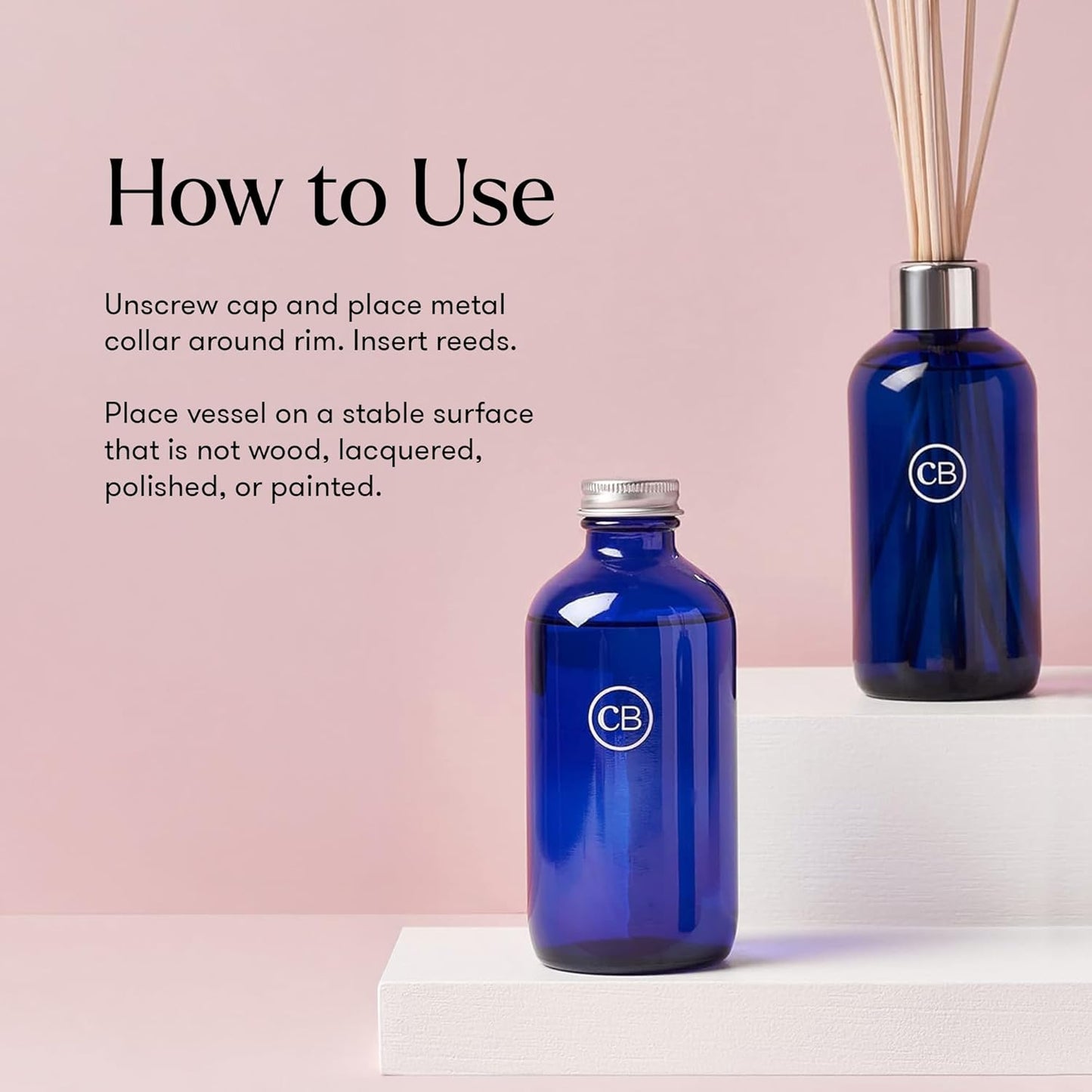 Capri Blue Volcano Reed Diffuser Set, Includes Reeds, Fragrance Oil, and Glass Bottle for Home Décor, Room Fresheners, White (8 Fl Oz)