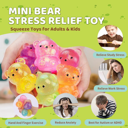 VESPRO 12 Pack Fidget Stress Balls for Adults, Cute Octopus Stress Sensory Stress Ball, Bulk Squishy Squeeze Ball Toys Set for Classroom Prizes and Birthday Party Favors