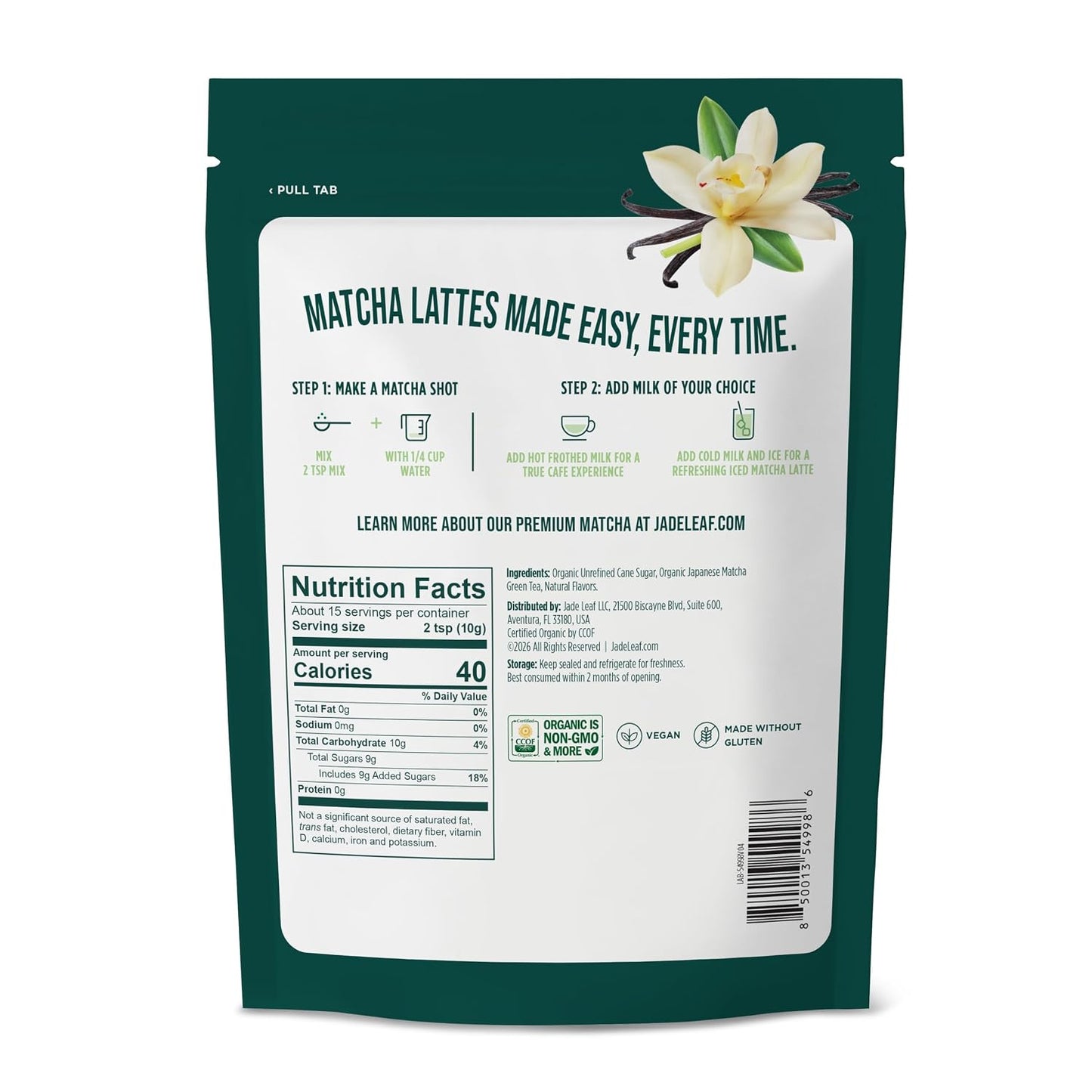Jade Leaf Matcha Latte Mix, Pumpkin Spice, 91g / 3.2oz