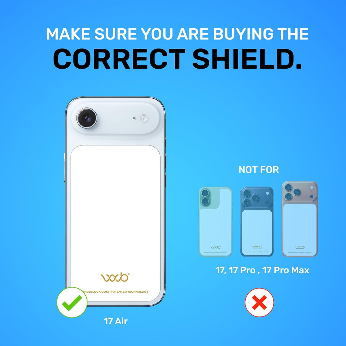 WAVEBLOCK EMF Blocker Sticker for iPhone 15 White