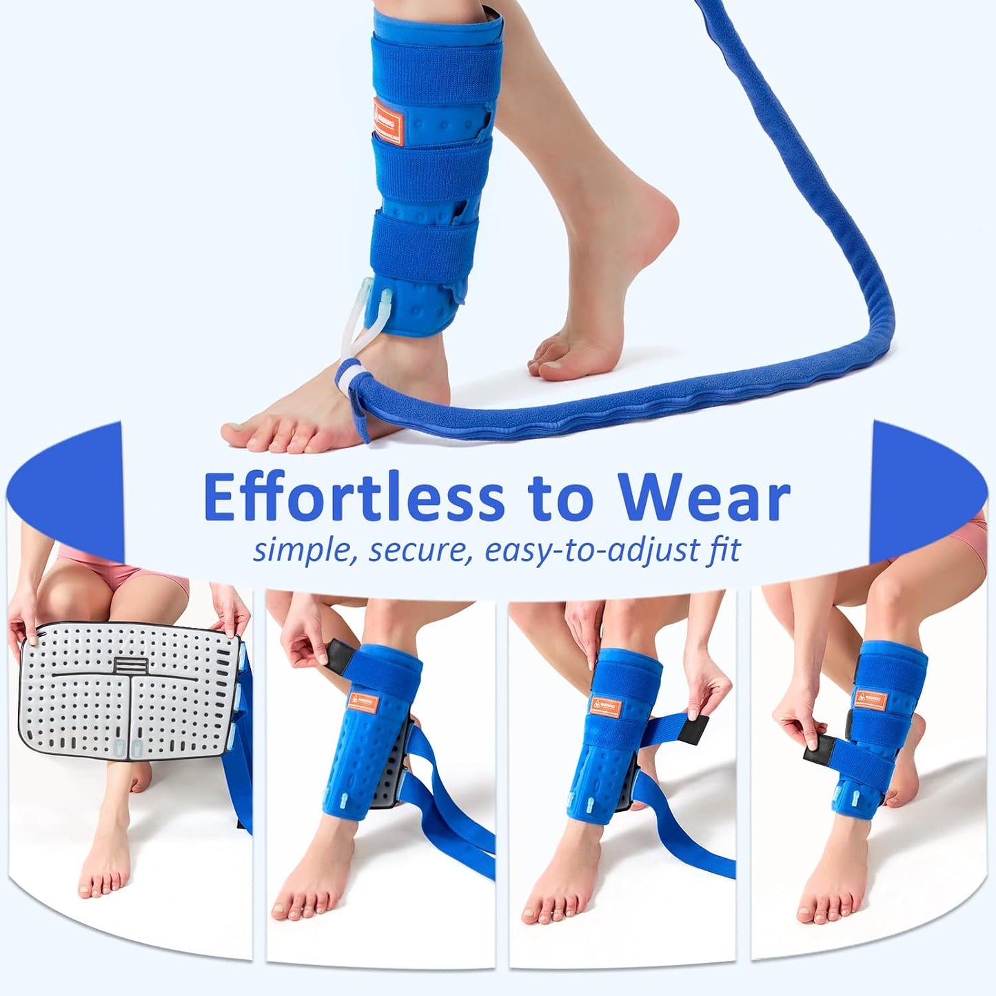 Cold Therapy Machine for Foot Ankle Surgery, Ice Therapy Machine with Pressure Regulator, Timer & Temperature Display, Cryotherapy Unit with Foot Ankle Ice Pack Wrap for Post-Surgery Recovery