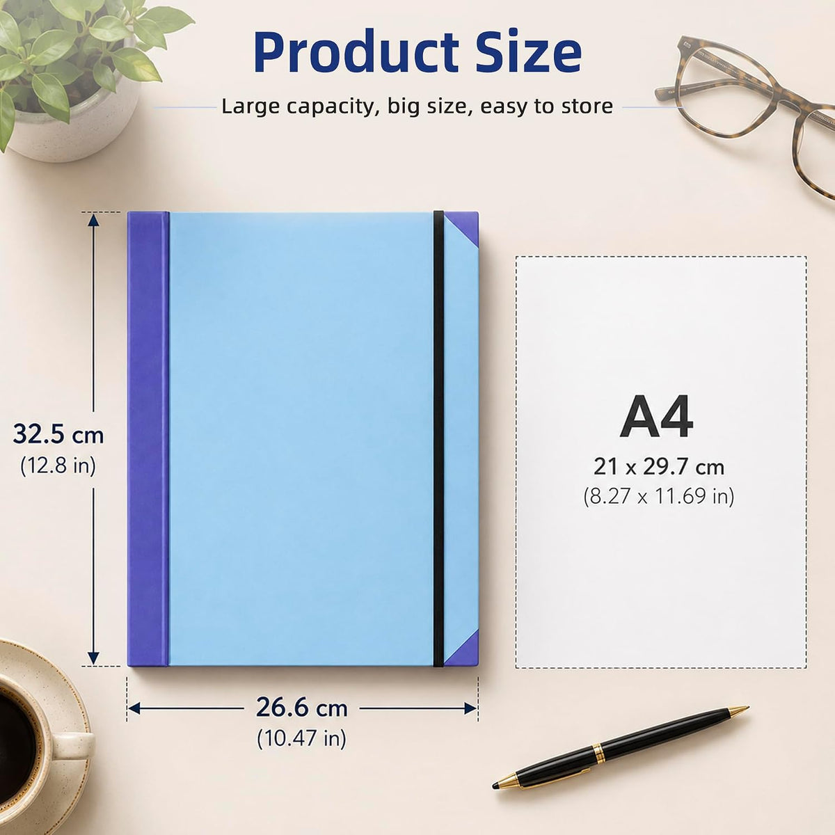 Estate Planning Binder, Document Organizer, Emergency Records File (Blue)