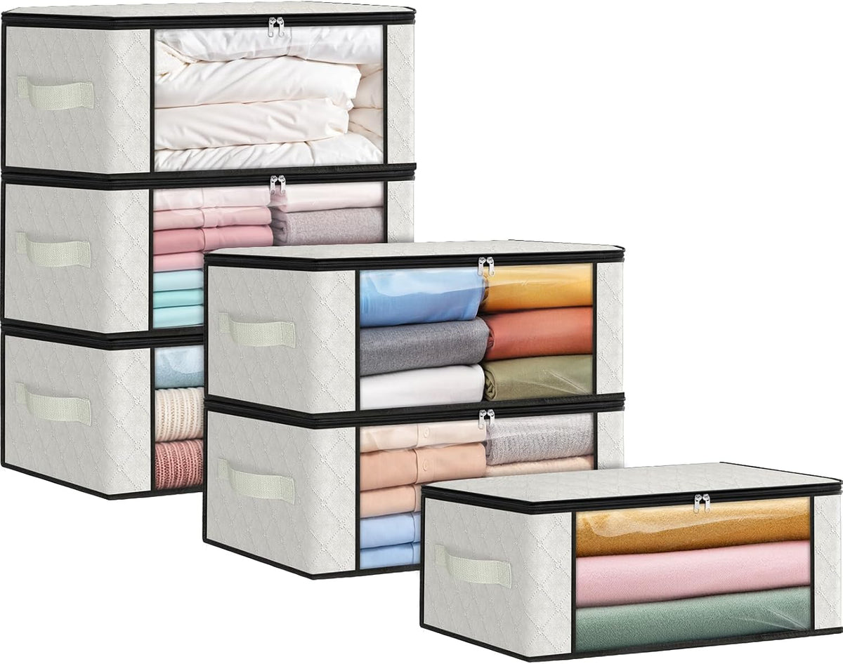 Fab totes Storage Bags for Clothes Blanket Storage Bins with Lids